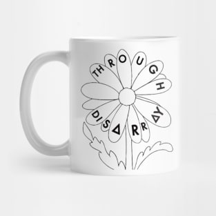 Flower through disarray (black) Mug